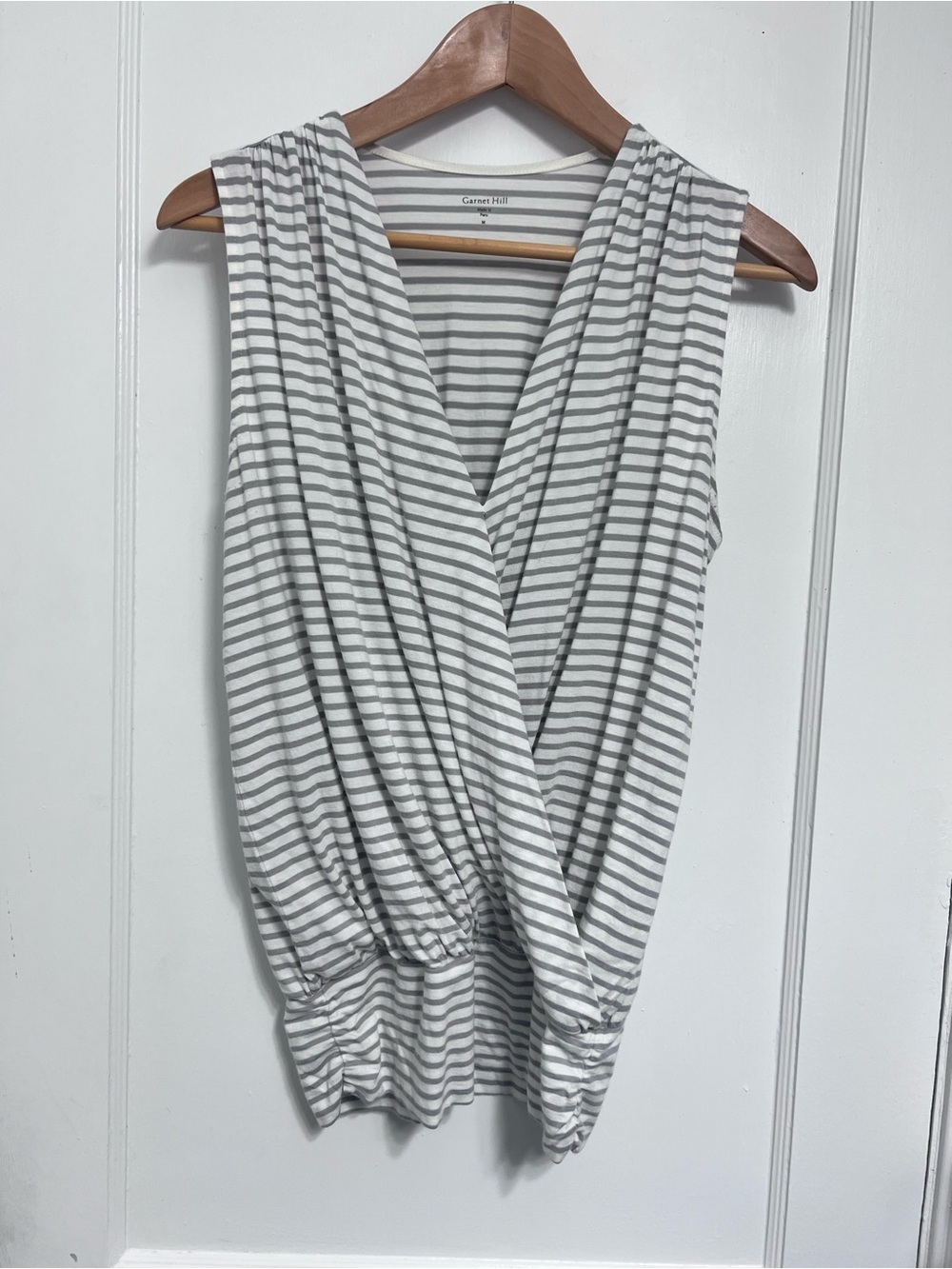 Garnet Hill Essential Banded
Surplice Tank